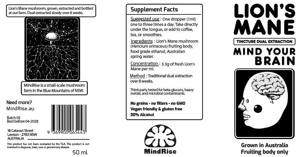 Lion's Mane Extract Australian Grown