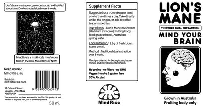 Lion's Mane Extract Australian Grown